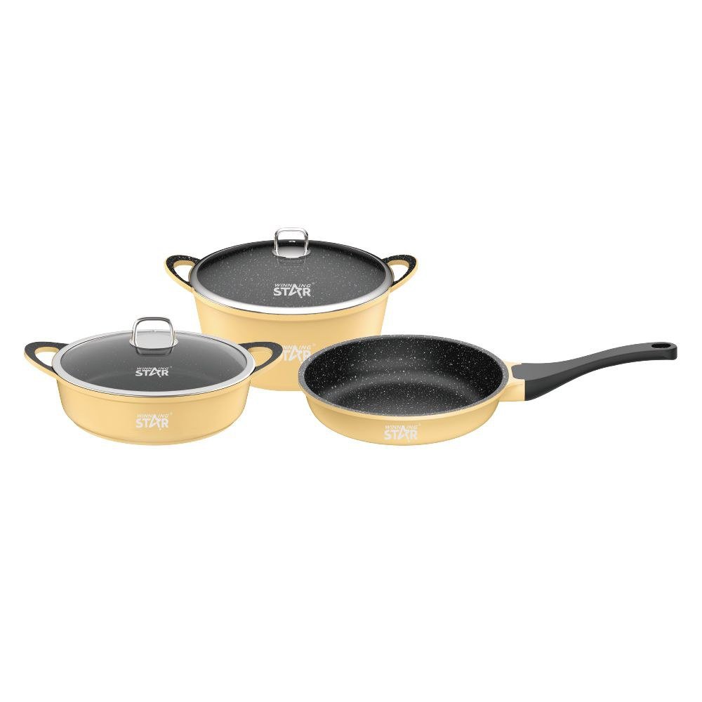 Appareil de cuisine Pièce Moulé Fonte Aluminium Non Balai Poêle Ustensiles de cuisine Ensemble