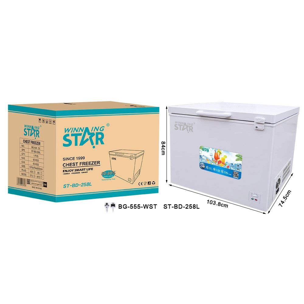 Réfrigérateur Supérieur Ouverture Simple Porte Direct Refroidissement Coffre Congélateur