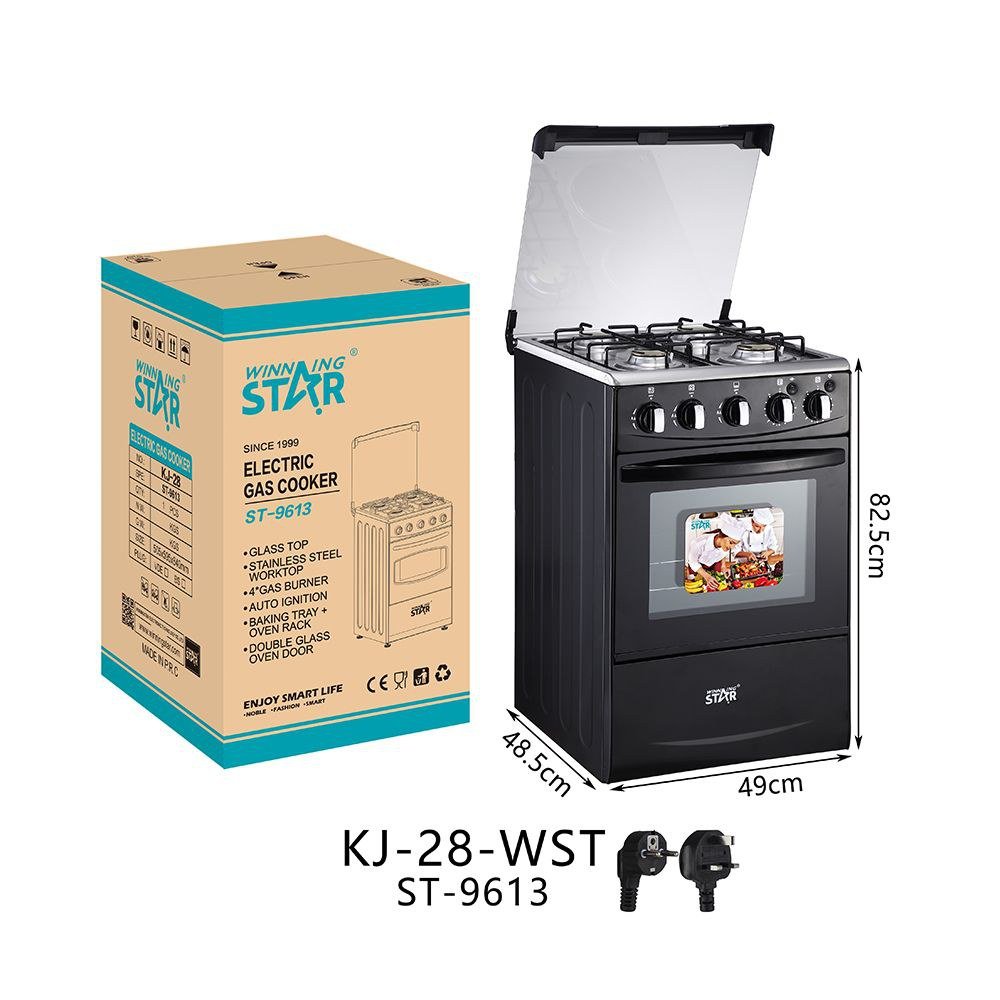 Cuisinière à gaz Brûleurs avec Électrique Four