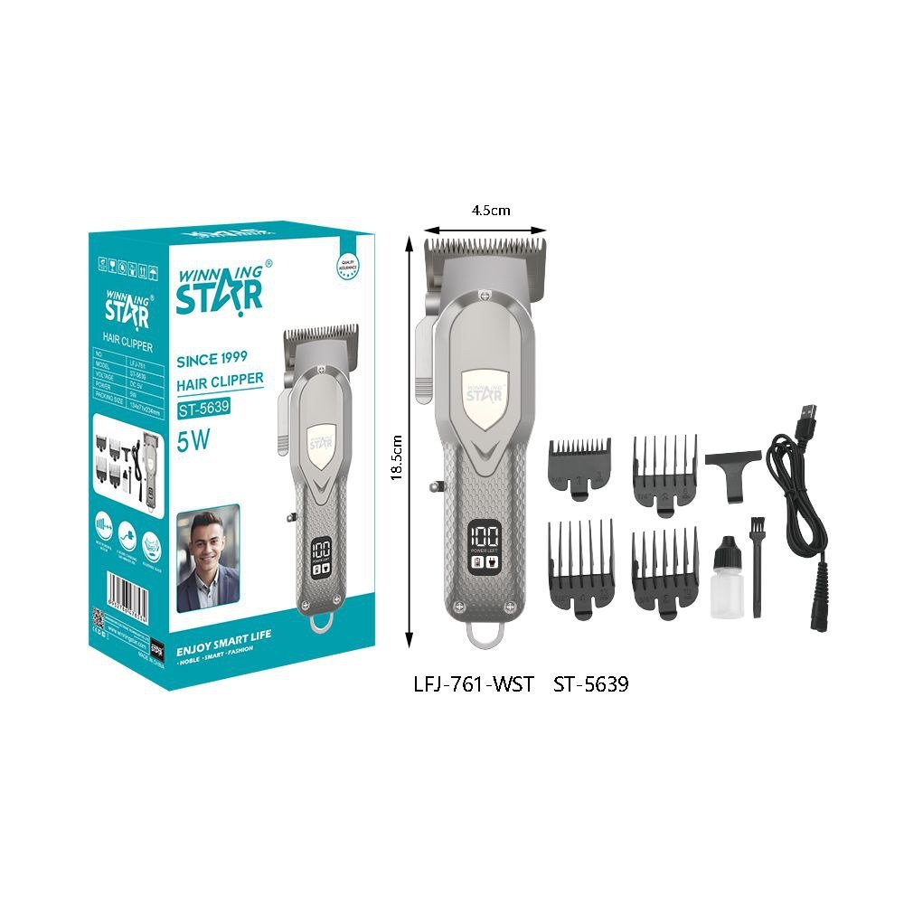 Tondeuse à cheveux Électrique Rechargeable avec Numérique Écran