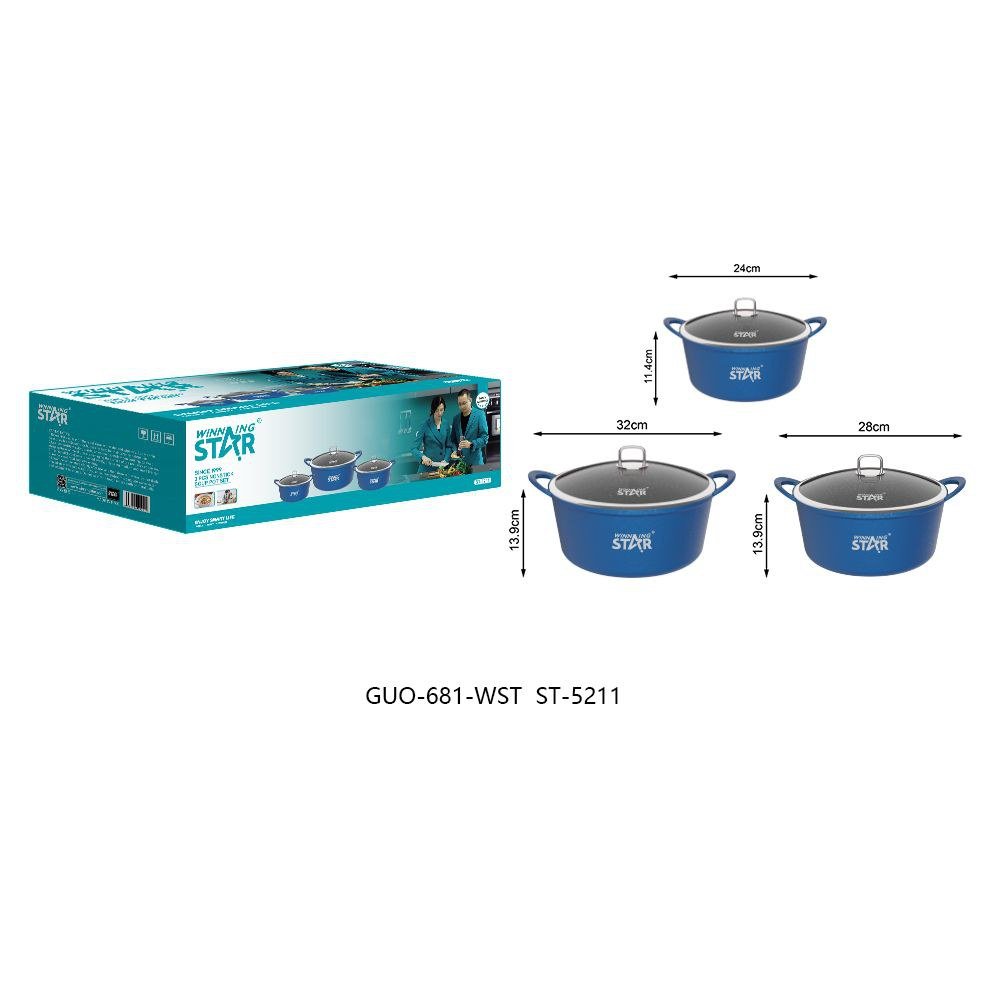 Appareil de cuisine Pièce Moulé Fonte Aluminium Alliage Non Balai Soupe Marmite Ensemble