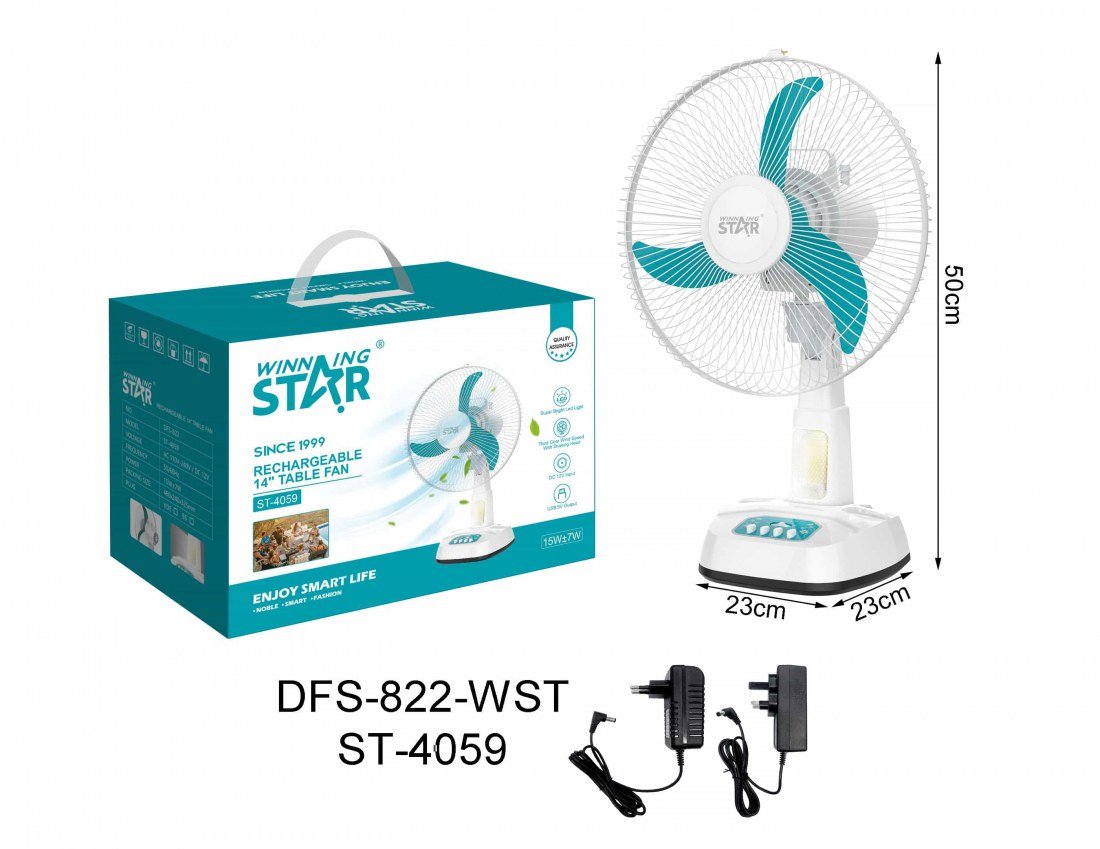 Ventilateur Rechargeable Table Batterie
