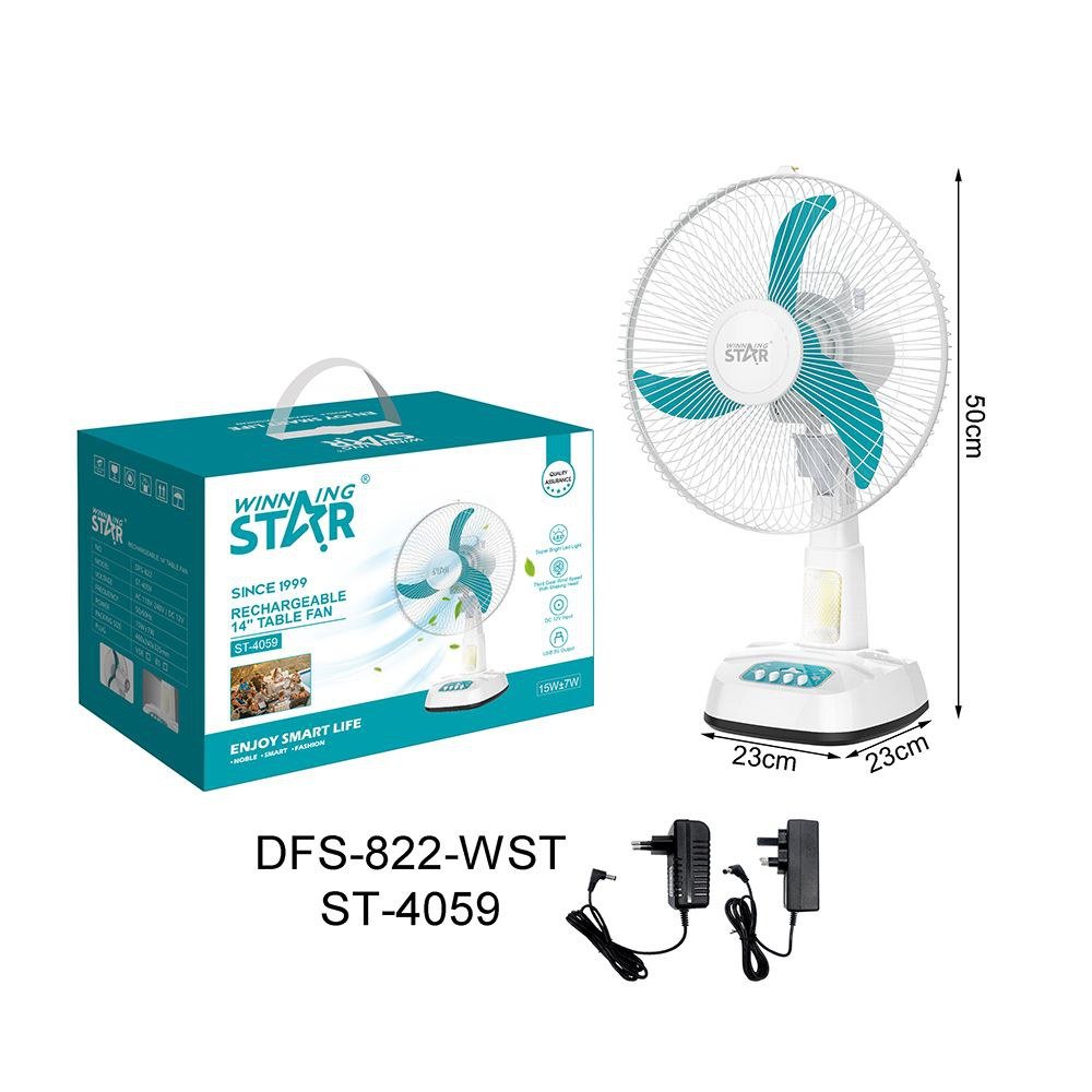Ventilateur Rechargeable Oscillant Table