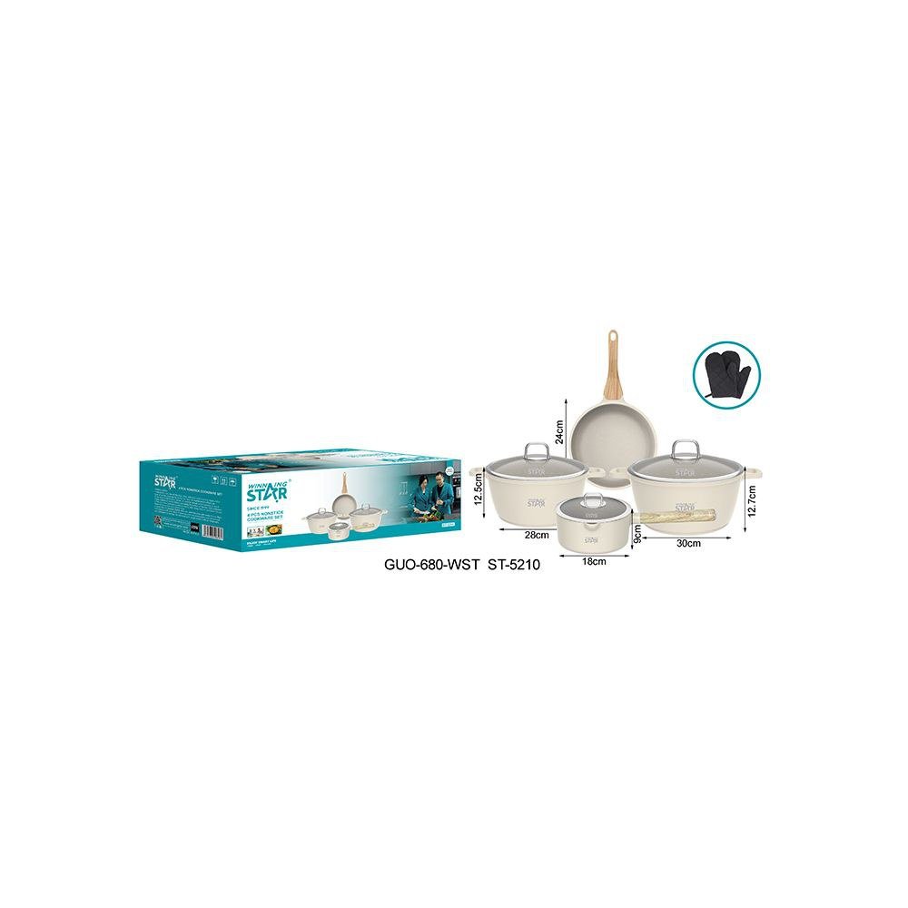 Appareil de cuisine Pièce Moulé Fonte Aluminium Non Balai Poêle Ustensiles de cuisine Ensemble