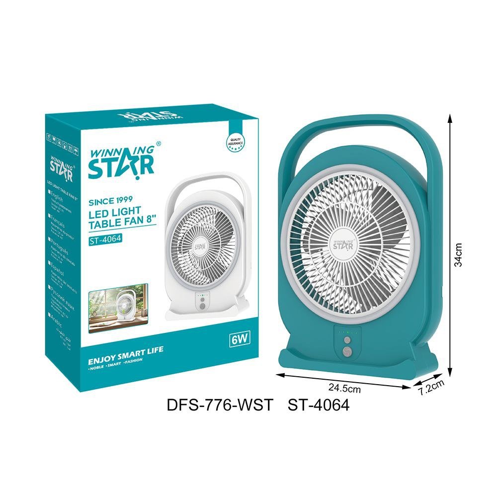 Ventilateur Rechargeable Table avec Câble