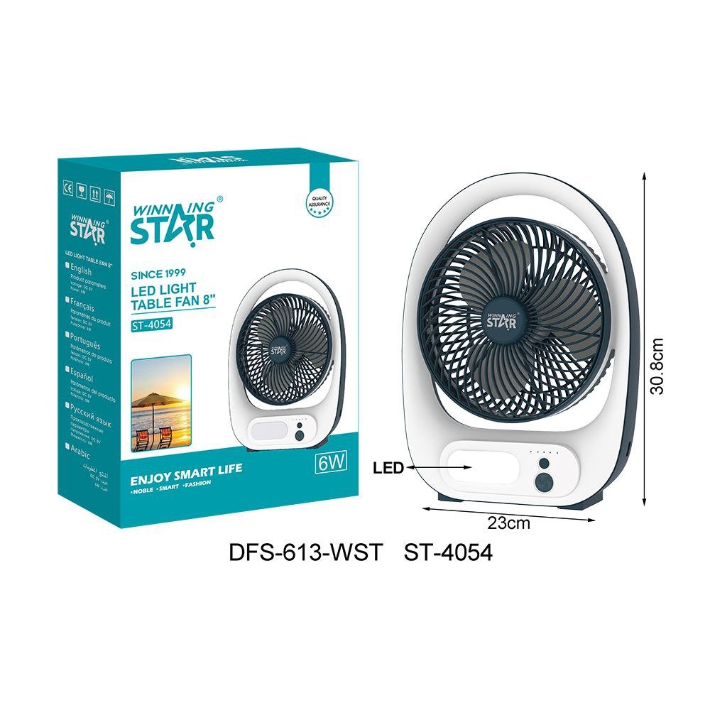 Ventilateur Sans fil Feuille Électrique Table avec Port