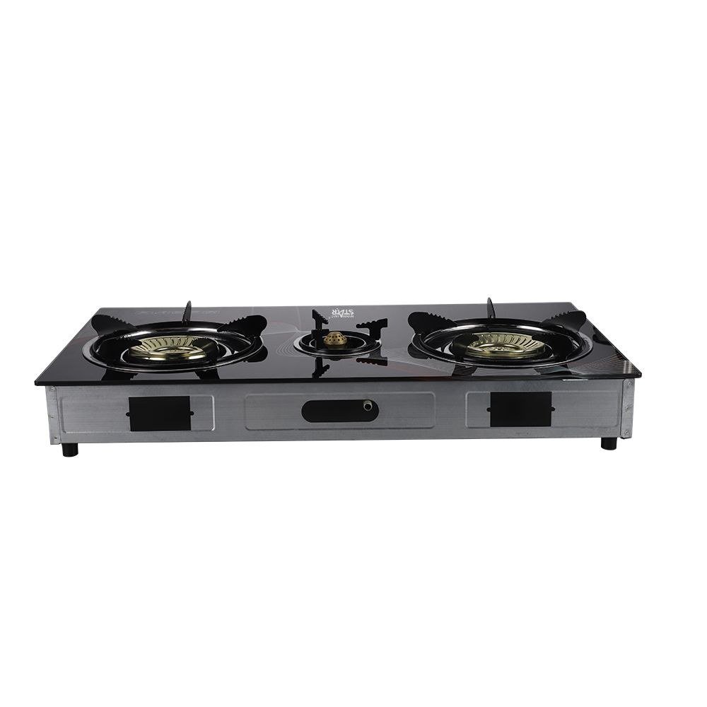 Cuisinière à gaz Deluxe Brûleur Verre