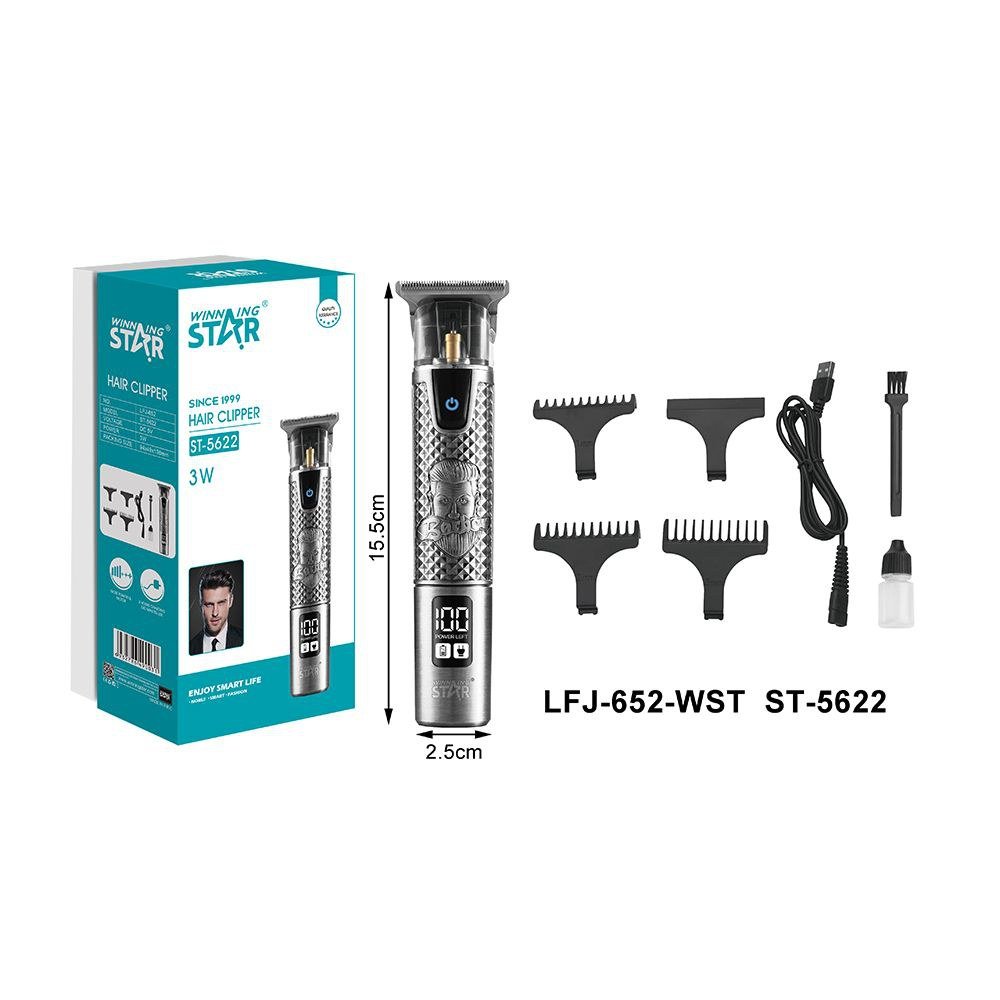Tondeuse à cheveux Rechargeable avec Inoxydable Acier Lame
